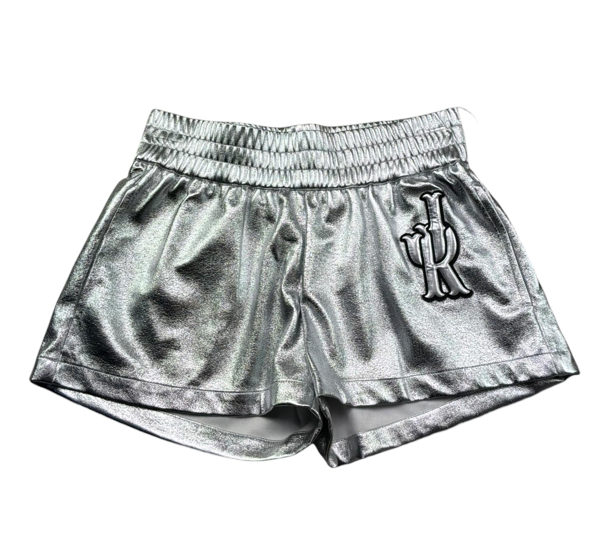 John Richmond Short Tinta Unita con Elastico In Vita per Bambina RGP26044SH ARGENTO JOHN RICHMOND 