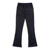 Juicy Couture Pantalone In Camoscio Tinta Unita Modello Zampa Nero per Bambina