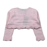 J.O. Milano Coprispalle Tinta Unita con Ricami per Neonata 573X1 ROSA J.O. MILANO 