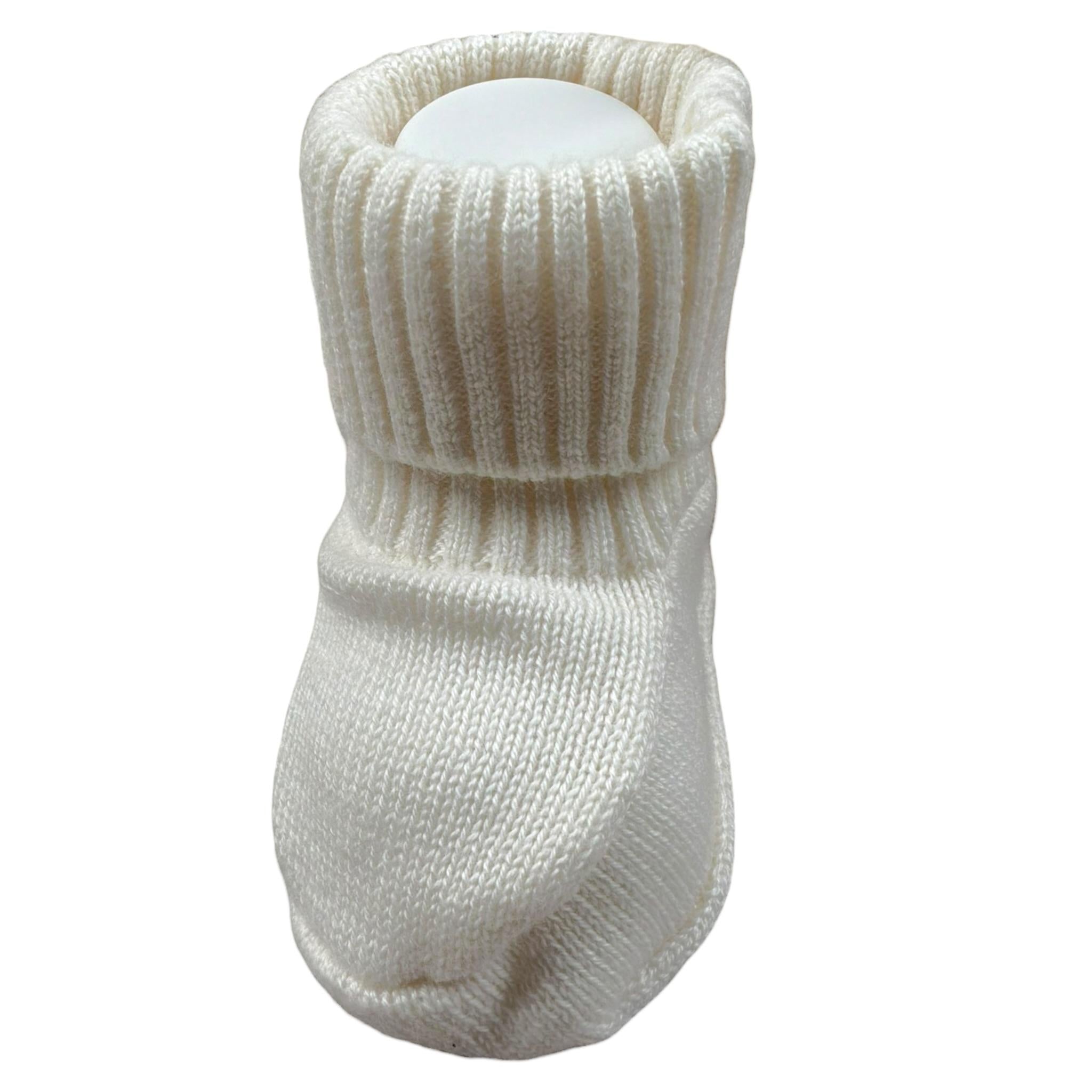 Maglifici di Verona Babbucce Tinta Unita per Neonato 045316 BIANCO MAGLIFICI DI VERONA 