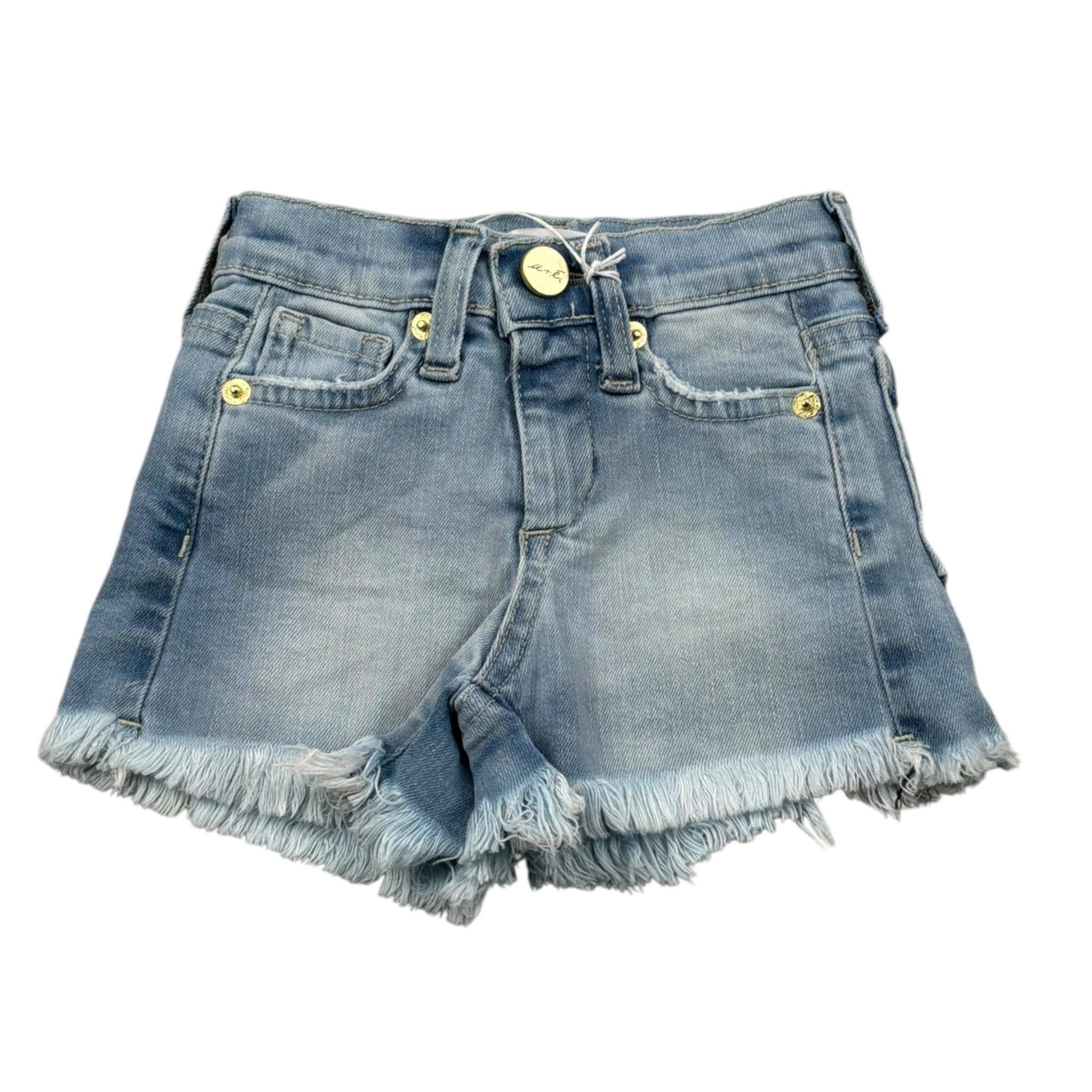 M+E' Short In Denim Tinta Unita con Girovita Regolabile per Neonata UE1691 AZZURRO M+E' 