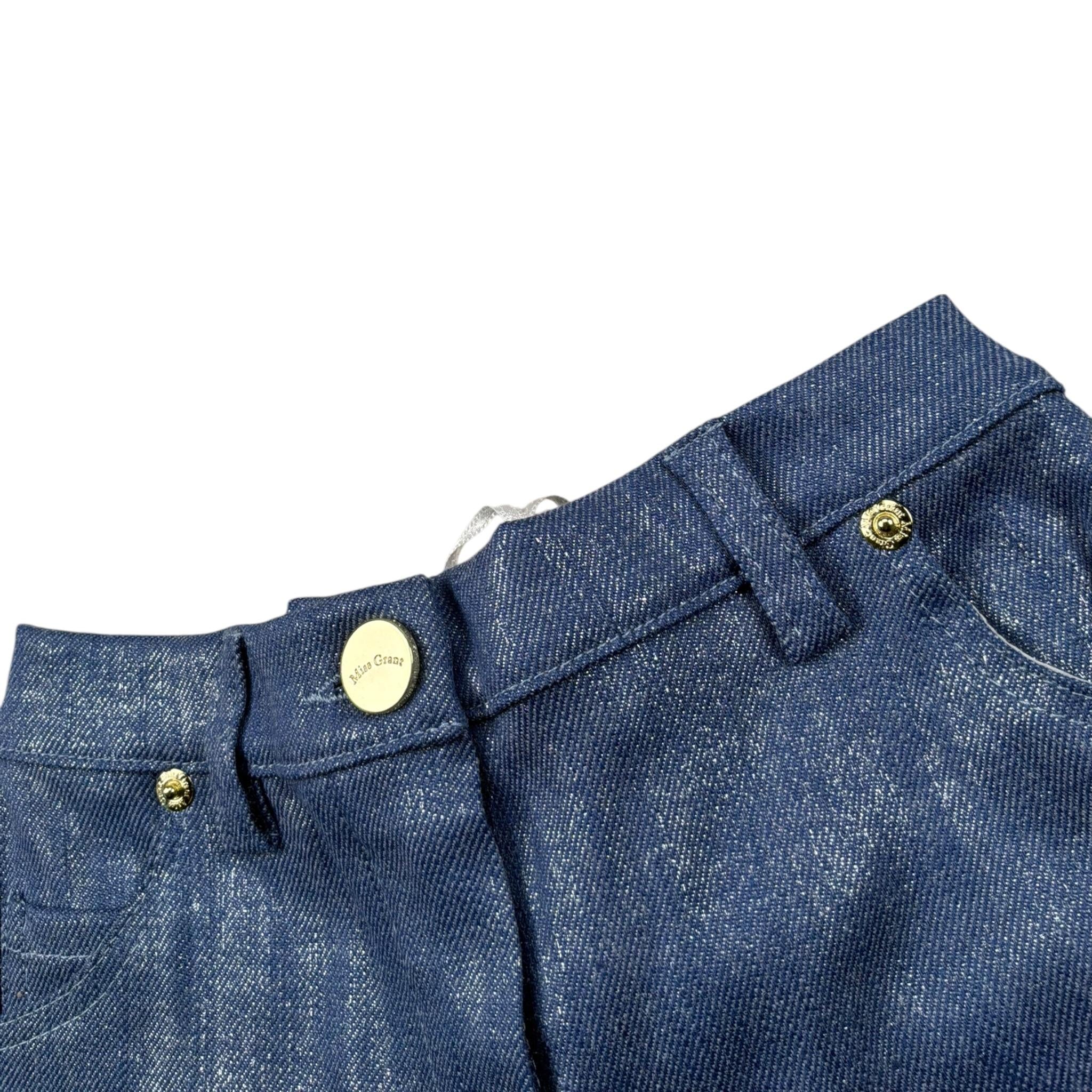 Miss Grant Short Tinta Unita con Elastico In Vita per Bambina MG1310 BLU MISS GRANT 