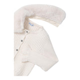 MAYORAL cardigan tinta unita con colletto rimovibile Beige per Bambina 4362JX BEIGE MAYORAL 
