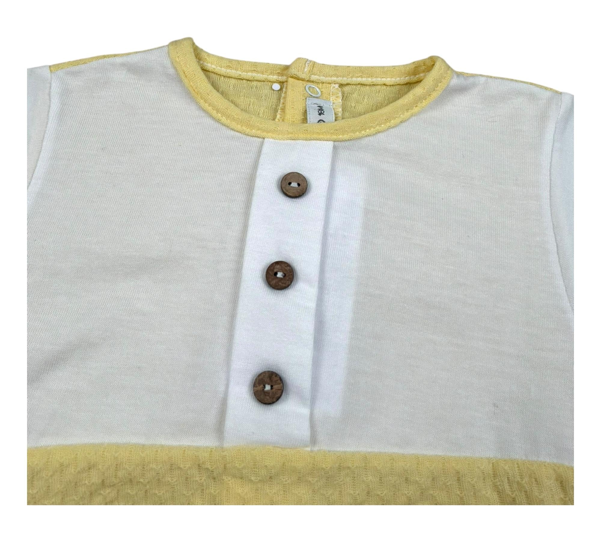 Calamaro Pagliaccetto Bicolore Mezza Manica per Neonato 32330 BIANCO/GIALLO CALAMARO 