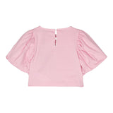 Etro T-Shirt Girocollo Tinta Unita Modello Crop Rosa Per Bambina