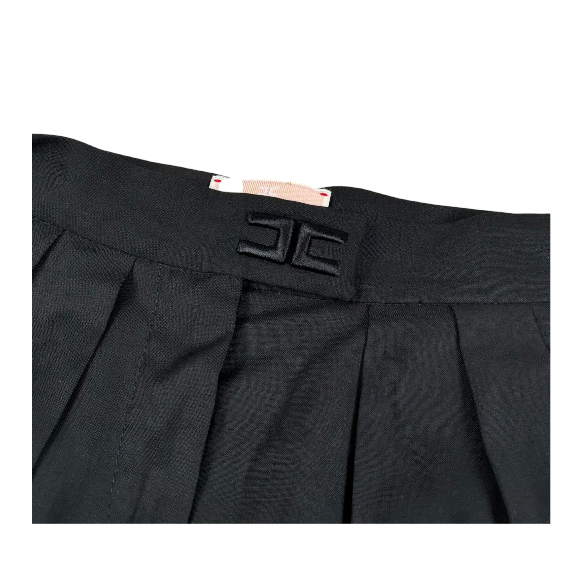 Elisabetta Franchi Pantalone Tinta Unita Modello Palazzo per Bambina EFPA228 NERO ELISABETTA FRANCHI 