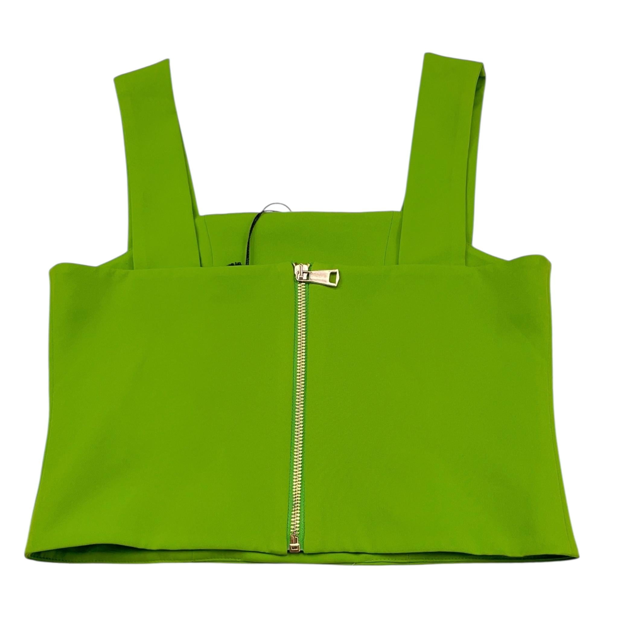 Janice Top Tinta Unita con Zip Retro per Bambina JN508R VERDE JANICE 