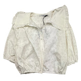Philosophy Camicia Mezza Manica Lunga Tinta Unita Con Trafori Panna Per Bambina