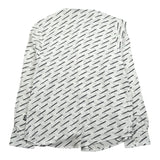 Daniele Alessandrini Camicia Manica Lunga Collo Coreano Tinta Unita con Stampe Logo per Bambino 1235C00155 BIANCO DANIELE ALESSANDRINI 