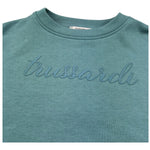 Trussardi Felpa Chiusa Girocollo Tinta Unita con Stampa per Bambina TGP26002FE VERDE TRUSSARDI 