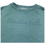 Trussardi Felpa Chiusa Girocollo Tinta Unita con Stampa per Bambina TGP26002FE VERDE TRUSSARDI 