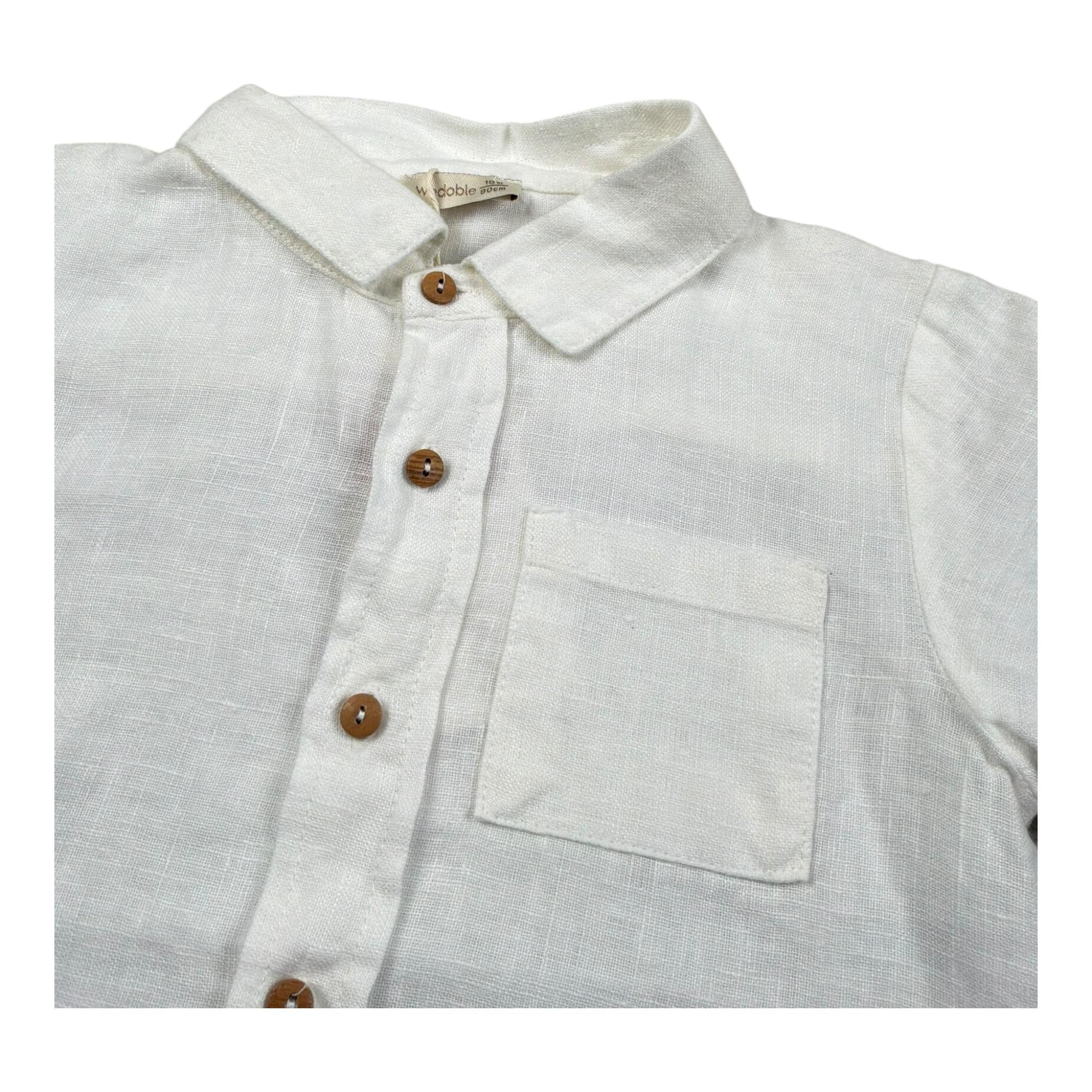 Wedoble Camicia Mezza Manica Tinta Unita per Neonato V2508914TN PANNA WEDOBLE 