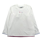Champion Shirt Gircollo Tinta Unita con Logo per Bambina 404482 BIANCO CHAMPION 
