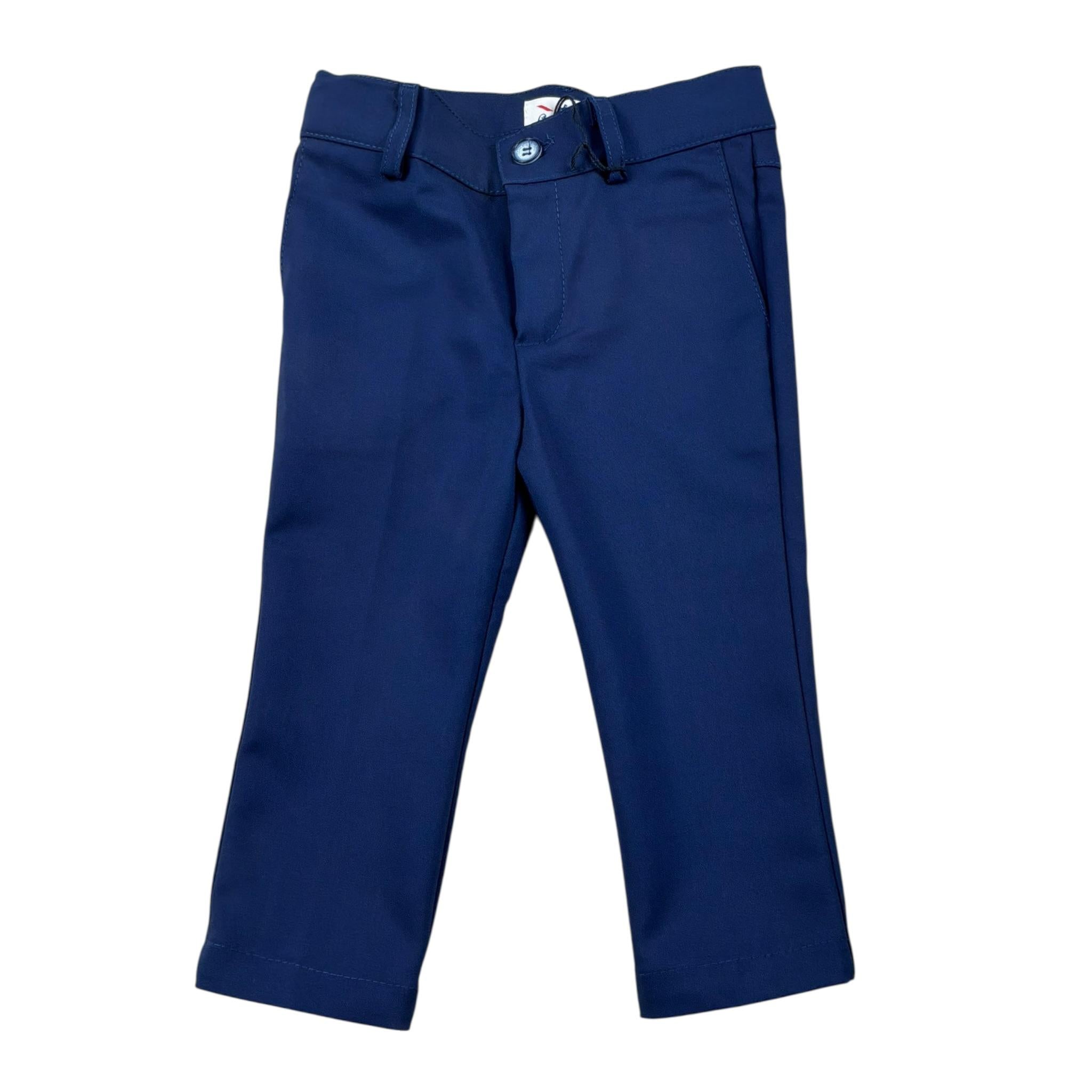Ambaraba Pantalone Tinta Unita con Girovita Regolabile per Neonato FM36052 BLU AMBARABA 