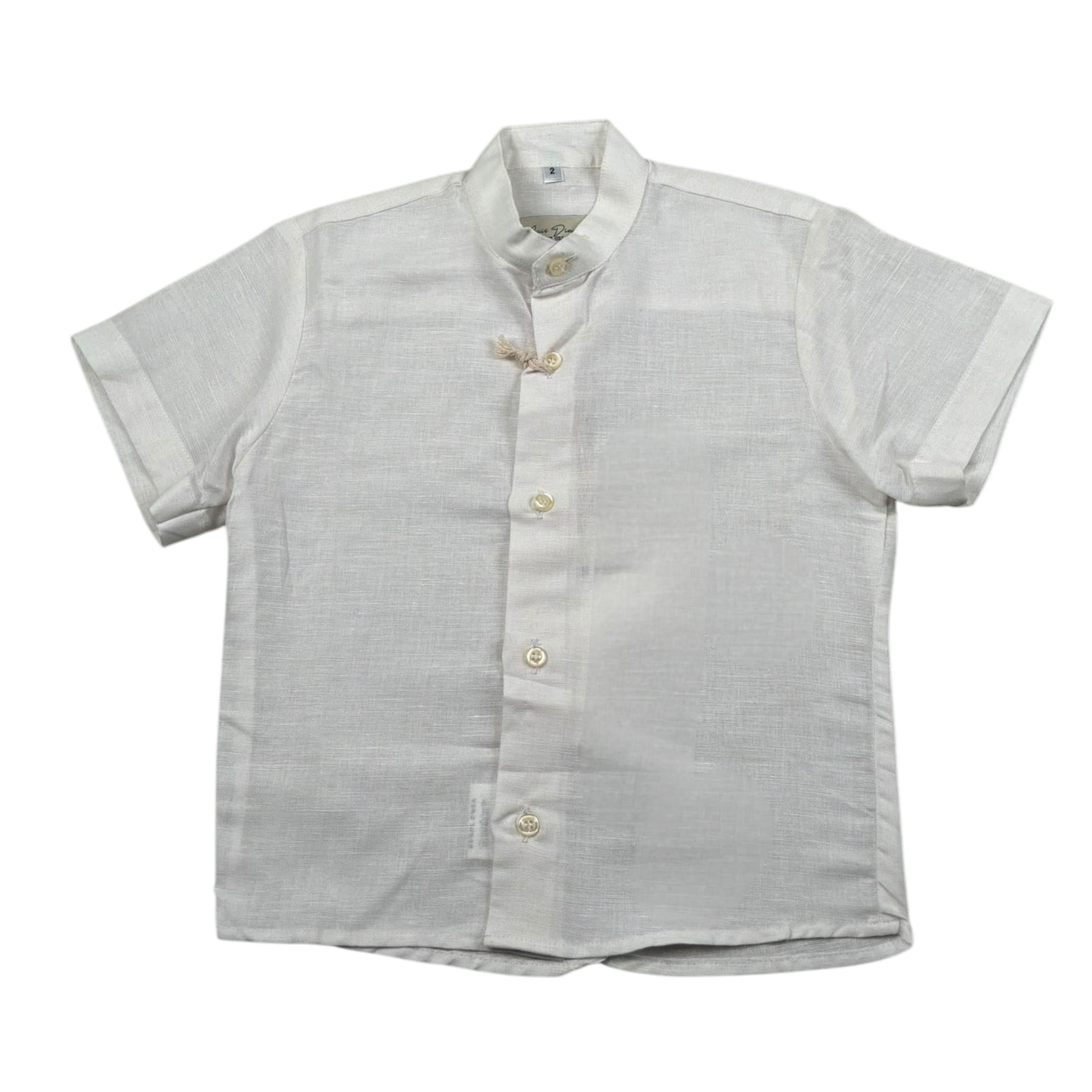 Louis Dieudonne' Camicia Mezza Manica Tinta Unita per Bambino LD03 PANNA LOUIS DIEUDONNE' 