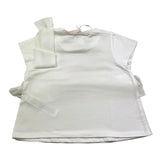 Liu Jo T-Shirt Tinta Unita Girocollo con Tulle per Bambina KA5134J BIANCO LIU JO 