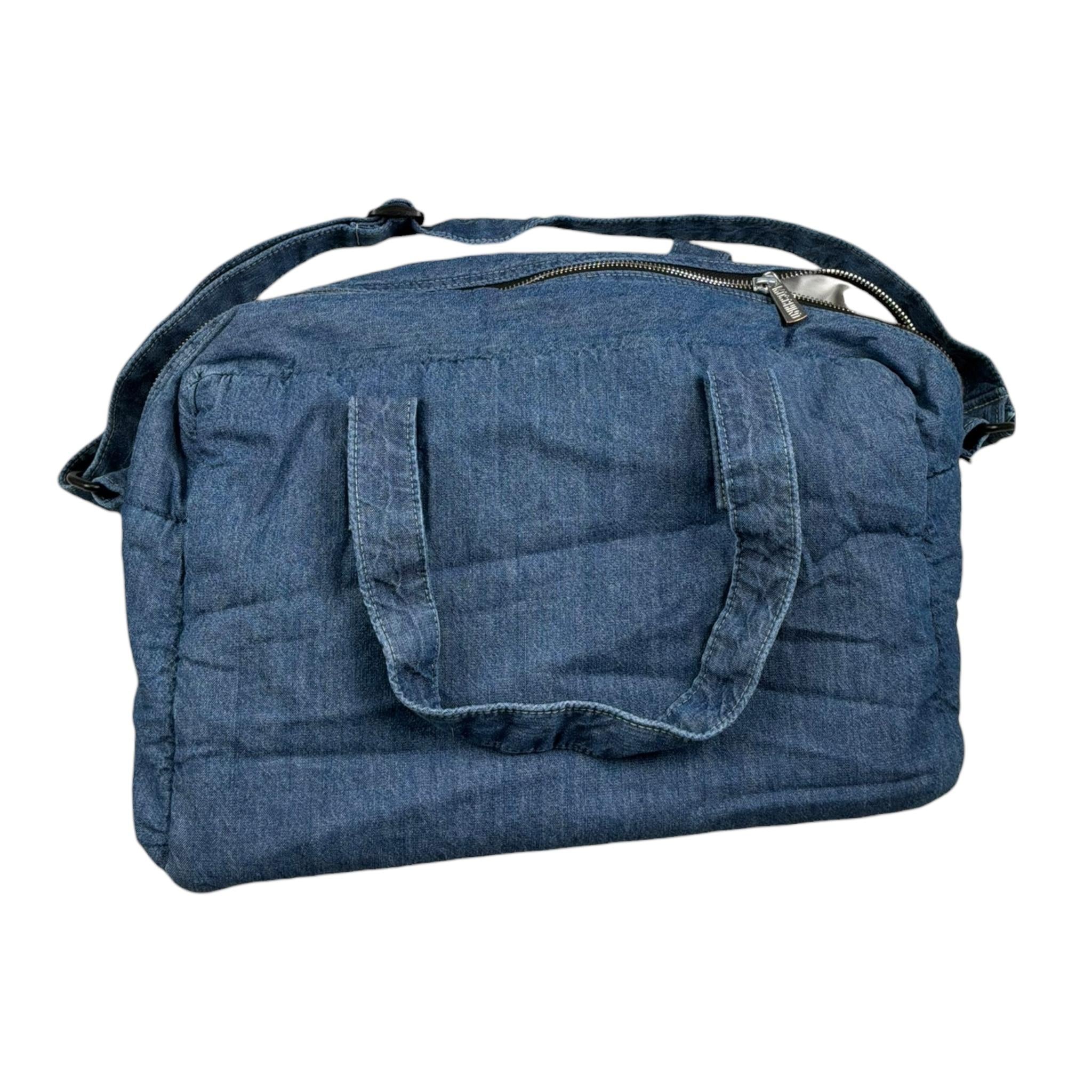 Moschino Borsa per Cambio con Fasciatoio In Denim per Neonata MUX05P BLU MOSCHINO 