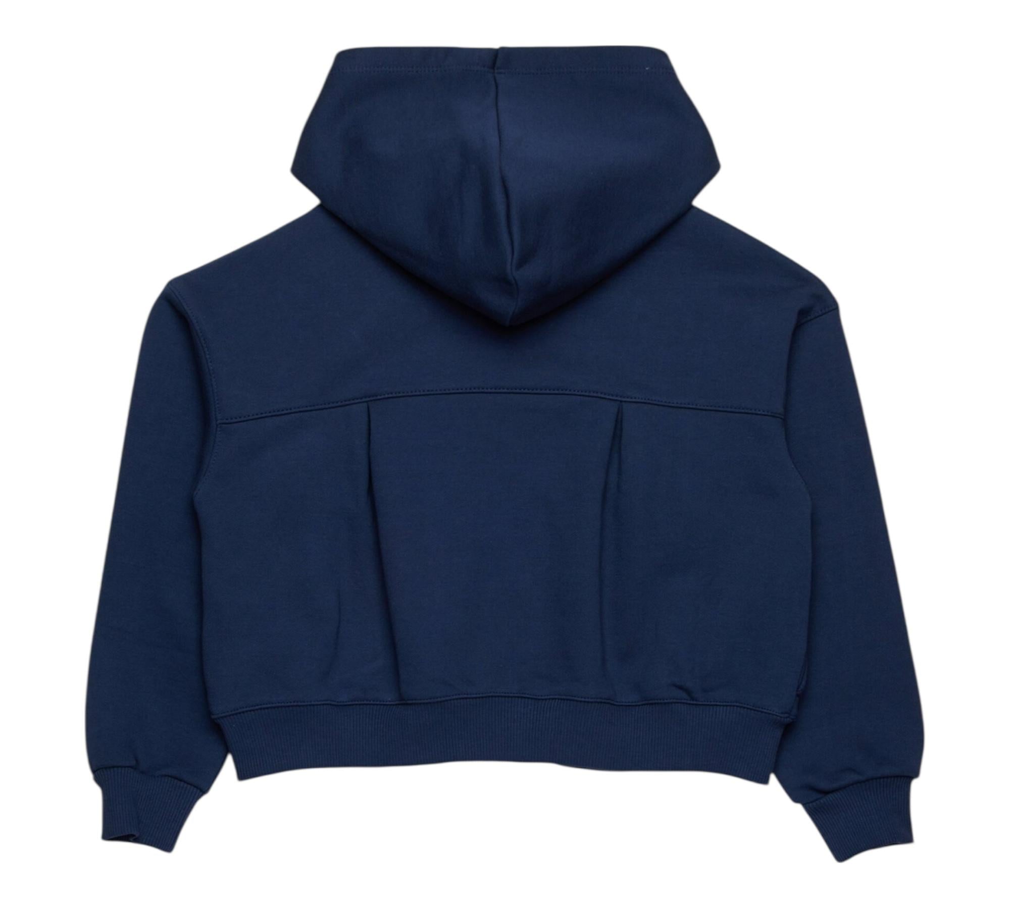 Max&Co. Felpa con Zip E Cappuccio Tinta Unita per Bambina MX01156 BLU MAX&Co. 