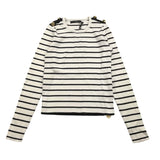 Relish Maglia Bicolore Con Fantasia A Righe Bianco/Nero Per Bambina