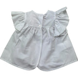 Le Bebe Camicia Mezza Manica Tinta Unita con Applicazione per Neonata LBG6354 BIANCO LE BEBE 