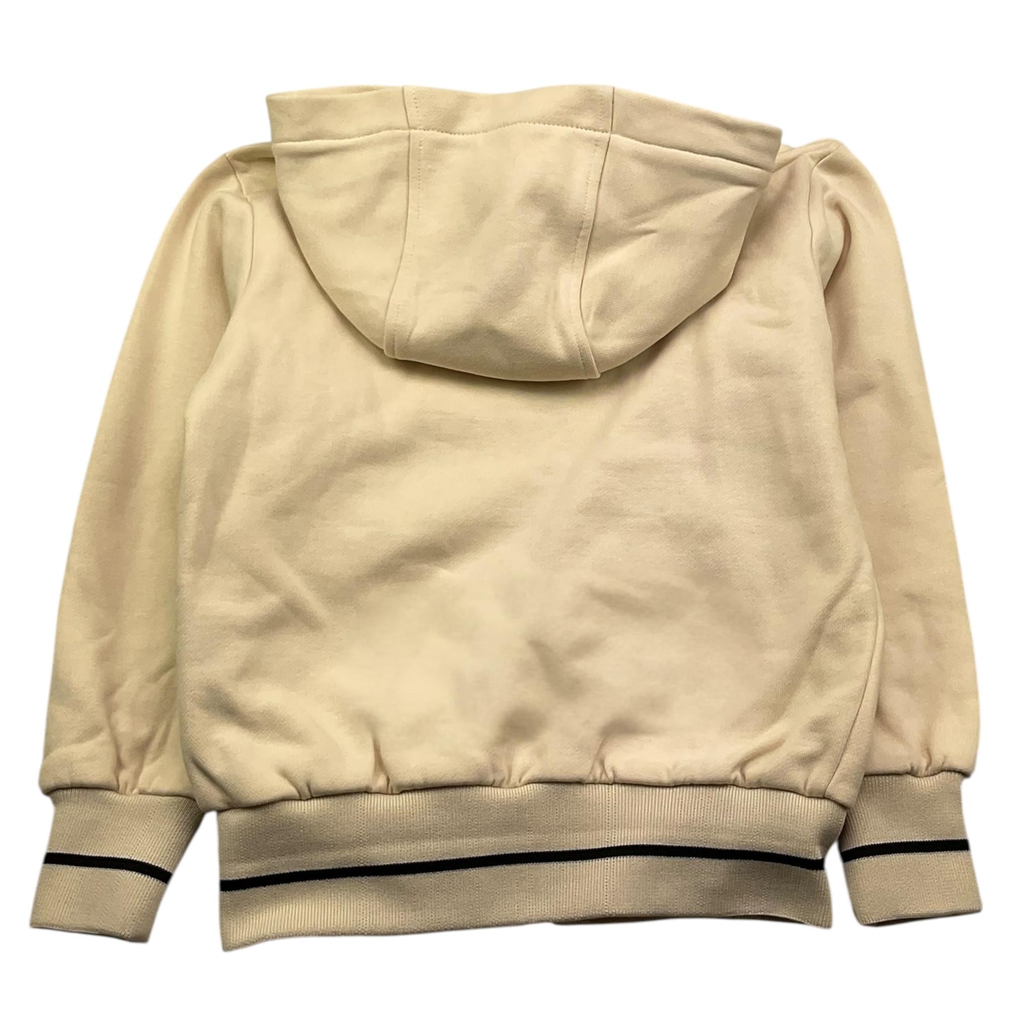 YES LONDON felpa con zip e cappuccio tinta unita cn logo Panna per Bambino JR5062F PANNA YES LONDON 