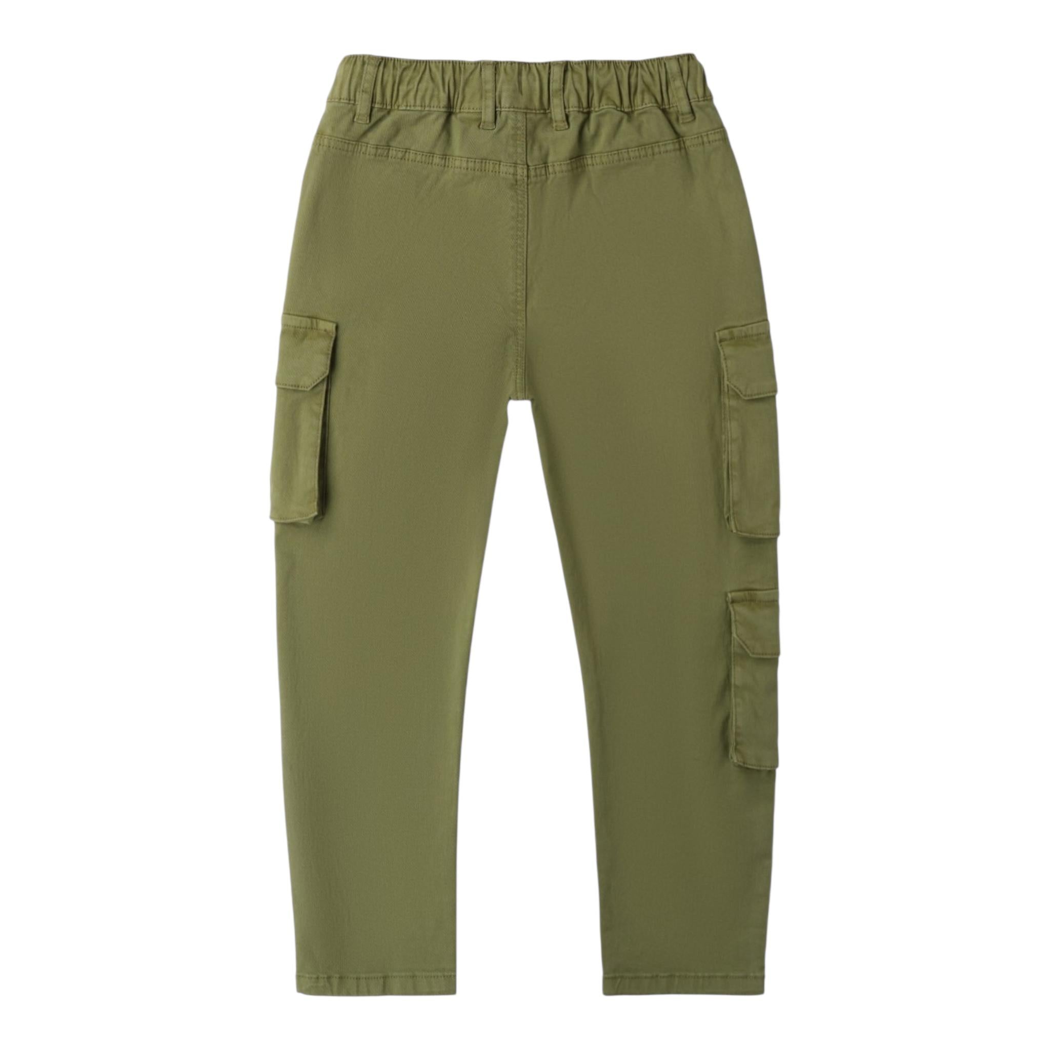 Sarabanda Pantalone Tinta Unita con Elastico In Vita per Bambino 0B632 VERDE SARABANDA 