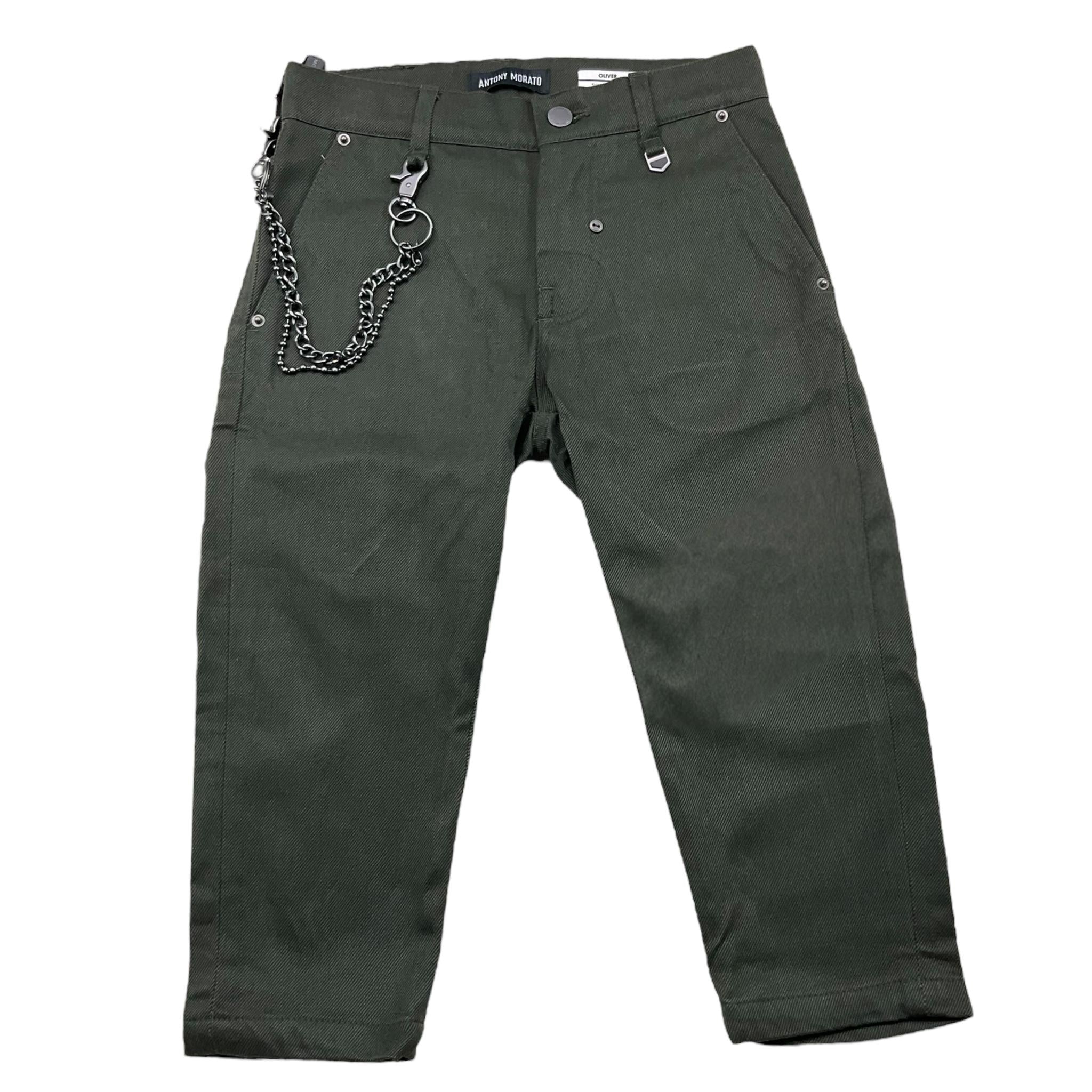 ANTONY MORATO pantalone tinta unita con catena Verde per Bambino TR00223 VERDE ANTONY MORATO 