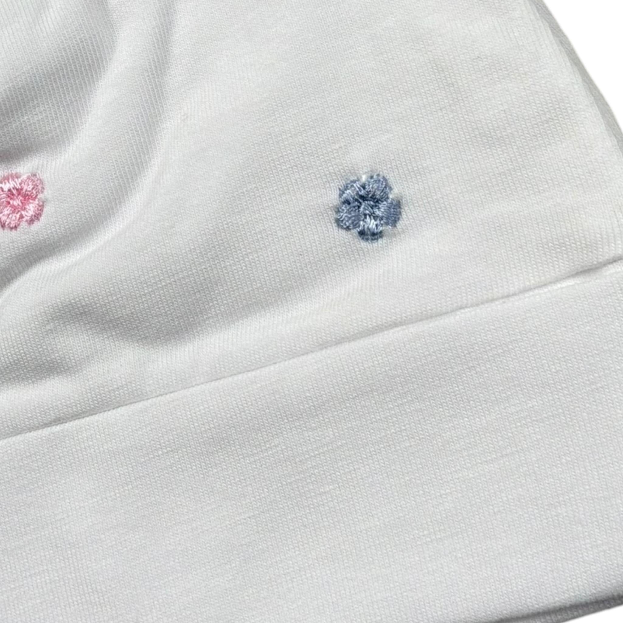 Lalalu' Cappello tinta unita con Ricami Bianco per Neonata CAL6M BIANCO LALALU' 