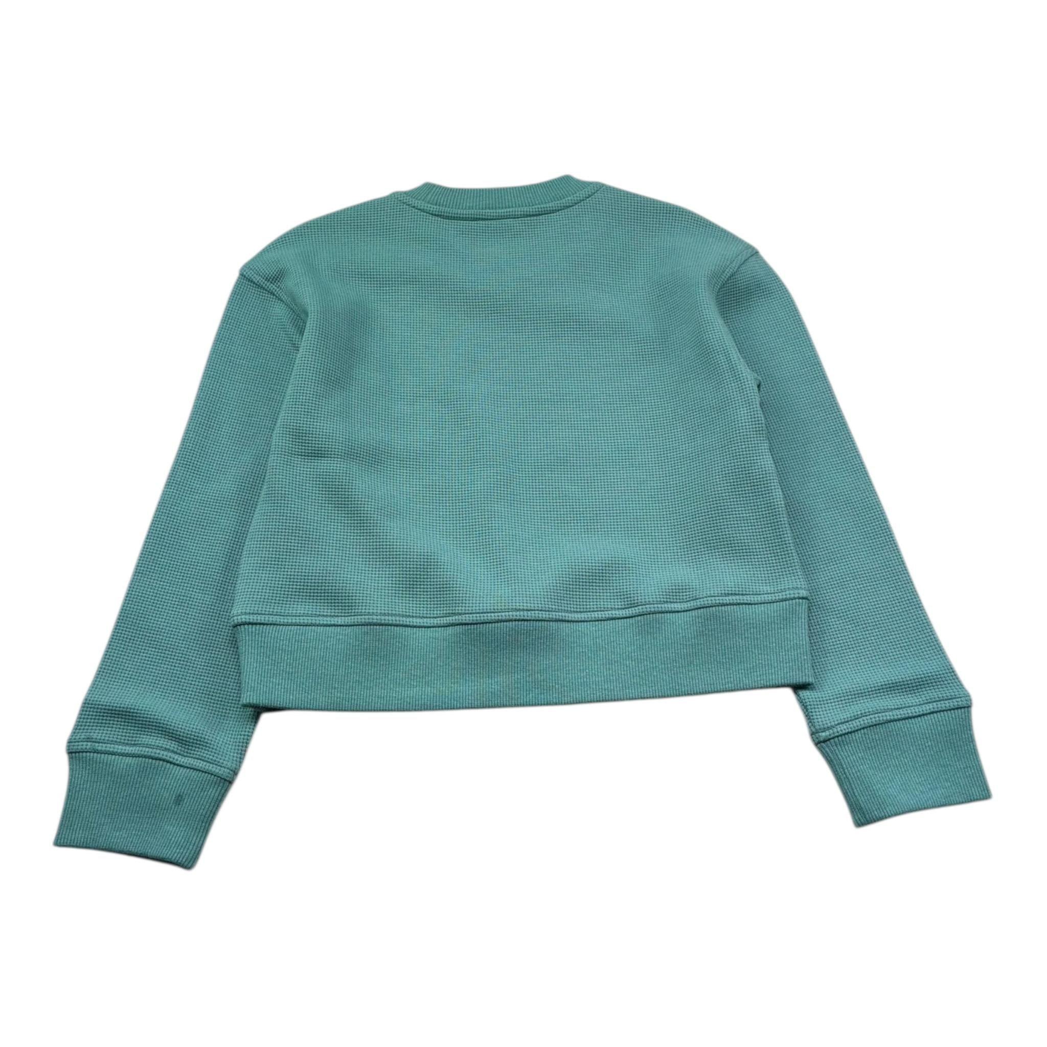 K-Way Felpa Girocollo Tinta Unita con Logo per Bambino K1124JW VERDE K-WAY 