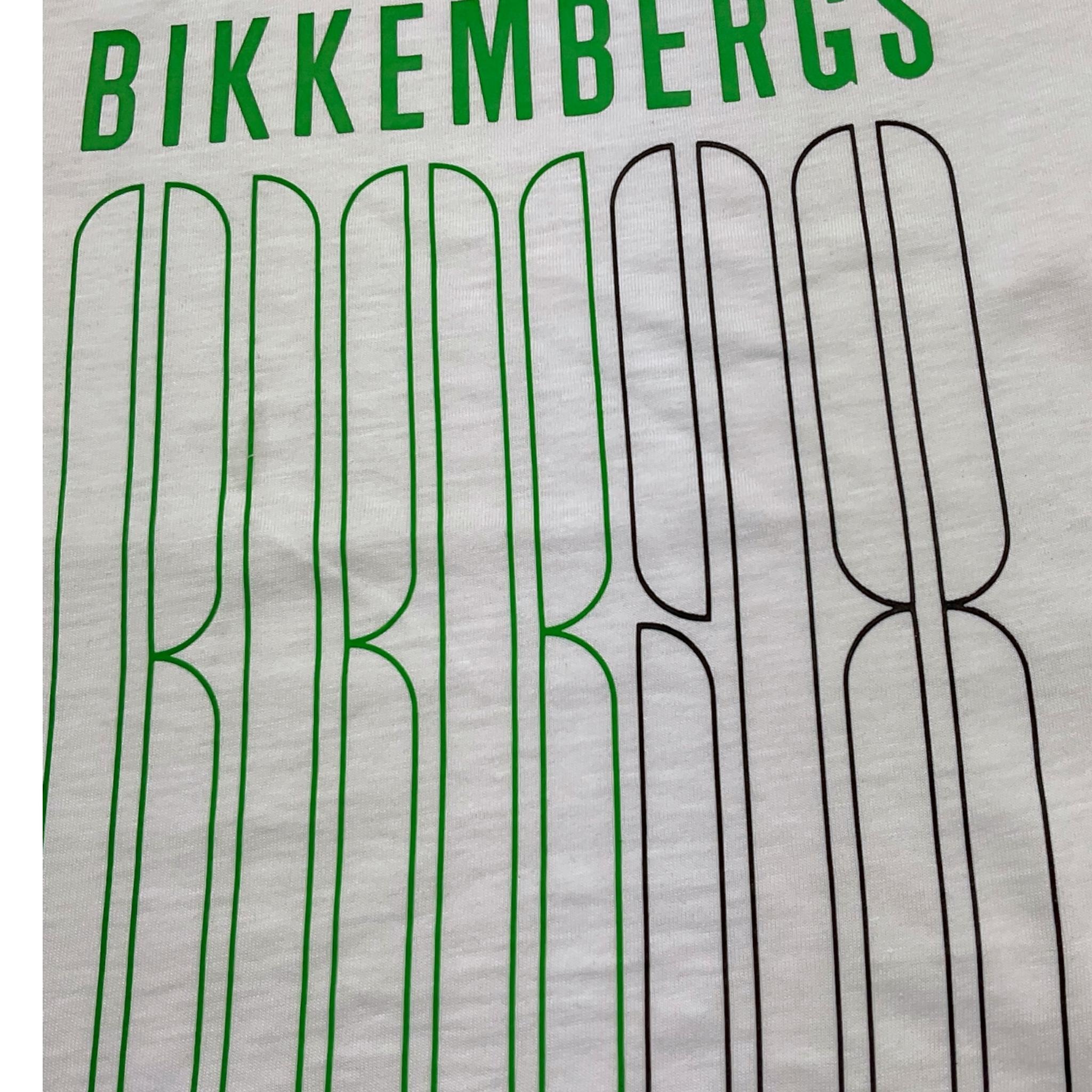 Bikkembergs T-Shirt Girocollo Tinta Unita con Stampa per Bambino BK3164 BIANCO BiKKEMBERGS 