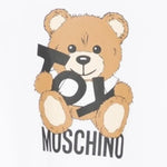 Moschino T-Shirt Girocollo Tinta Unita con Stampa per Bambina HDM06O BIANCO MOSCHINO 