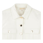 Michael Kors Giubbino Denim Tinta Unita con Applicazioni per Bambina R30293 CREMA MICHAEL KORS 