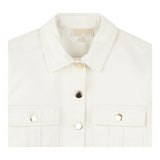 Michael Kors Giubbino Denim Tinta Unita con Applicazioni per Bambina R30293 CREMA MICHAEL KORS 