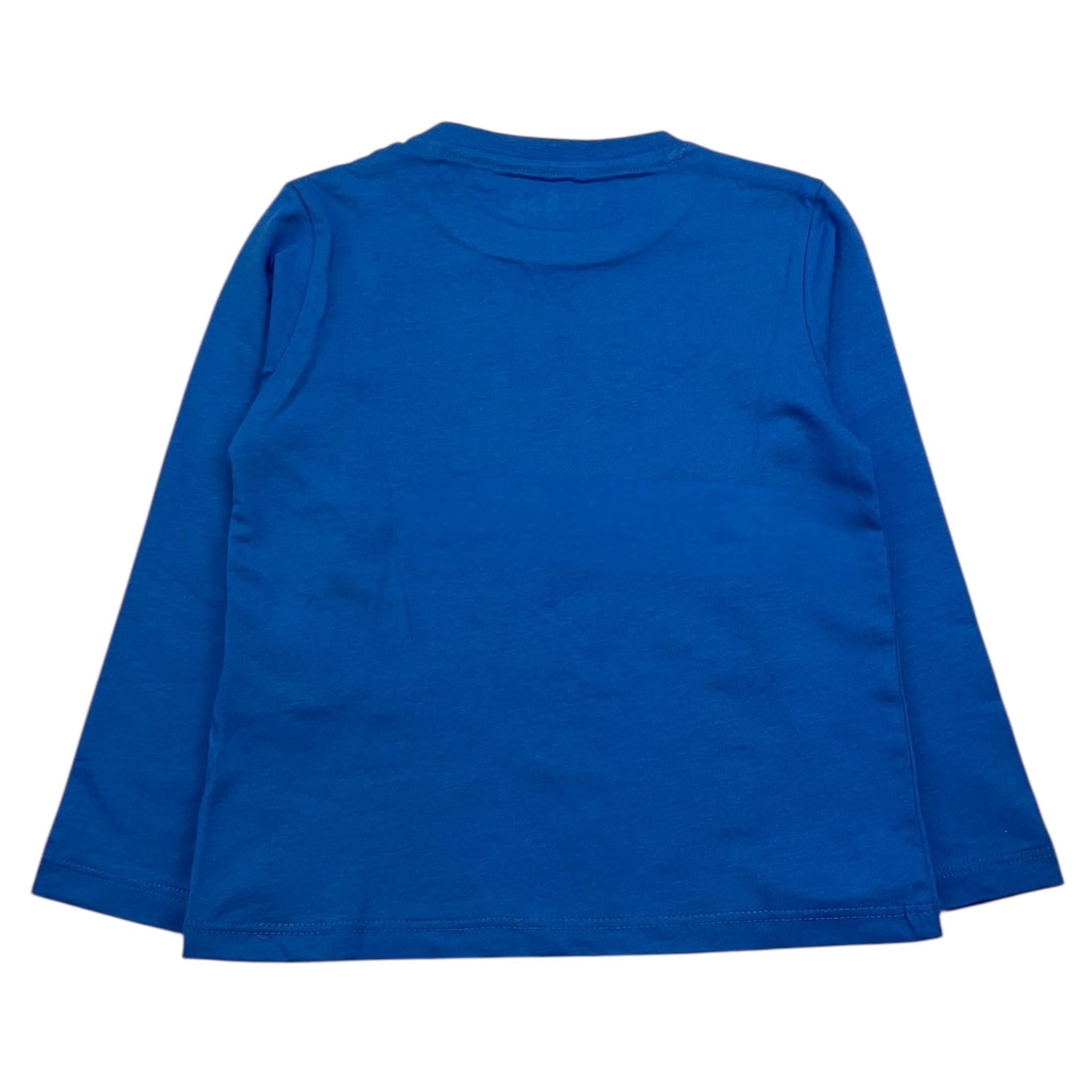 GUESS shirt girocollo tinta unita cn stampa logo Blu per Neonato N4YI03K8HM4N BLU GUESS 