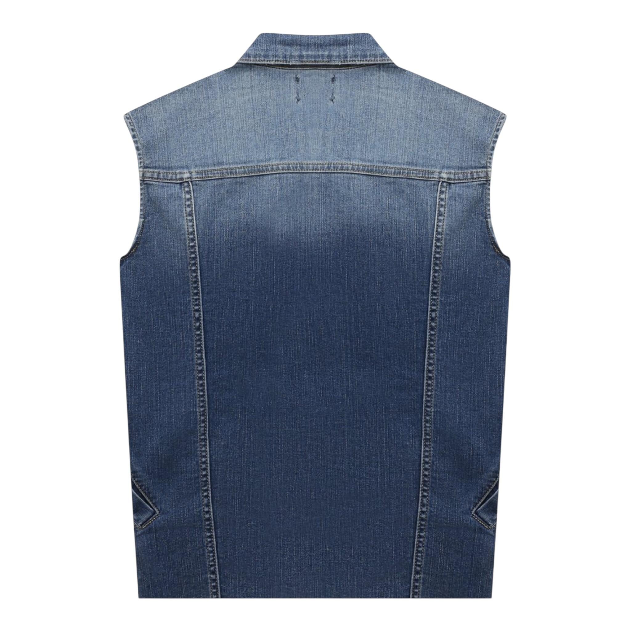 Dsquared2 Giubbino Modello Smanicato In Denim per Bambino DQ2123 BLU DSQUARED2 
