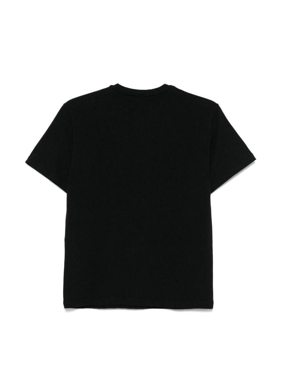 Elisabetta Franchi T-Shirt Girocollo Tinta Unita con Applicazioni Brillantini per Bambina EFTS230XXX NERO ELISABETTA FRANCHI 