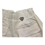 Liu Jo Short Tinta Unita con Elastico In Vita per Neonata KA5143N BIANCO LIU JO 