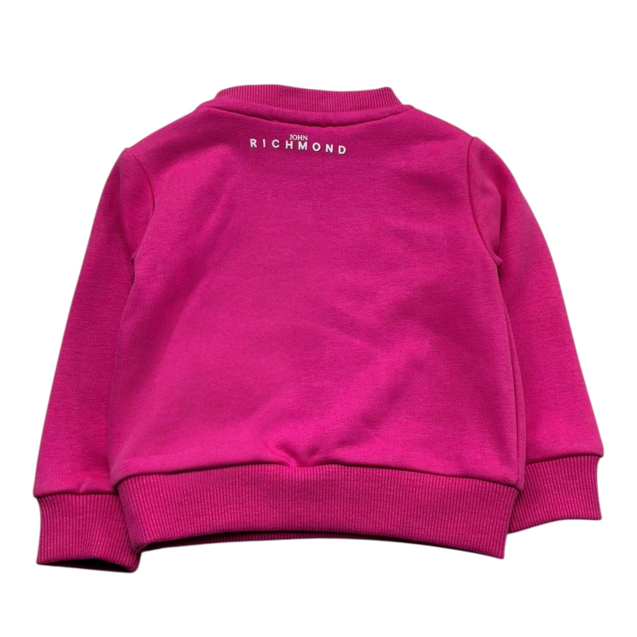 John Richmond Felpa Chiusa Girocollo Tinta Unita per Neonata RIP26025FE FUXIA JOHN RICHMOND 