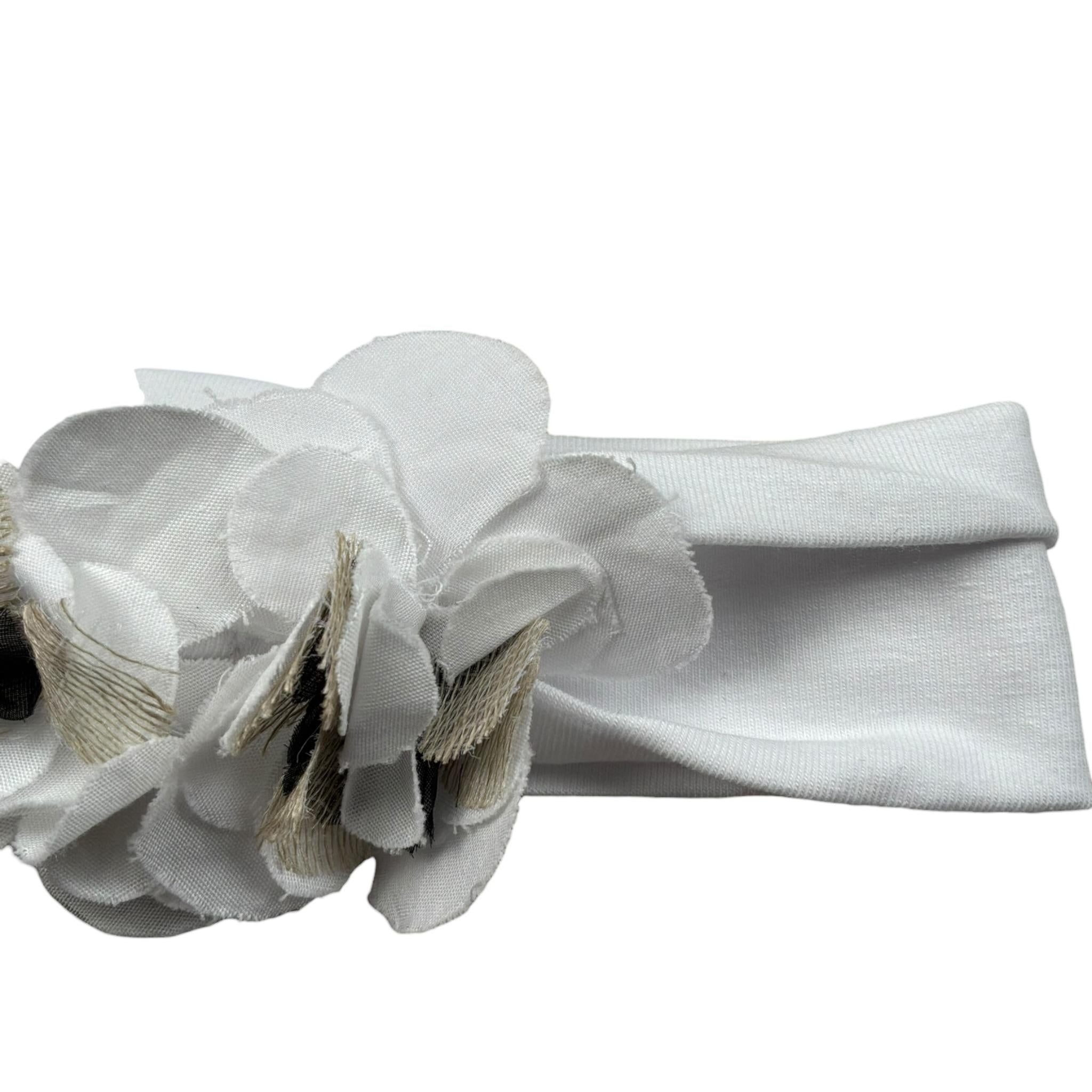 Le Coconne Fascia Capelli Tinta Unita per Neonata LCN2012 BIANCO LE COCONNE 