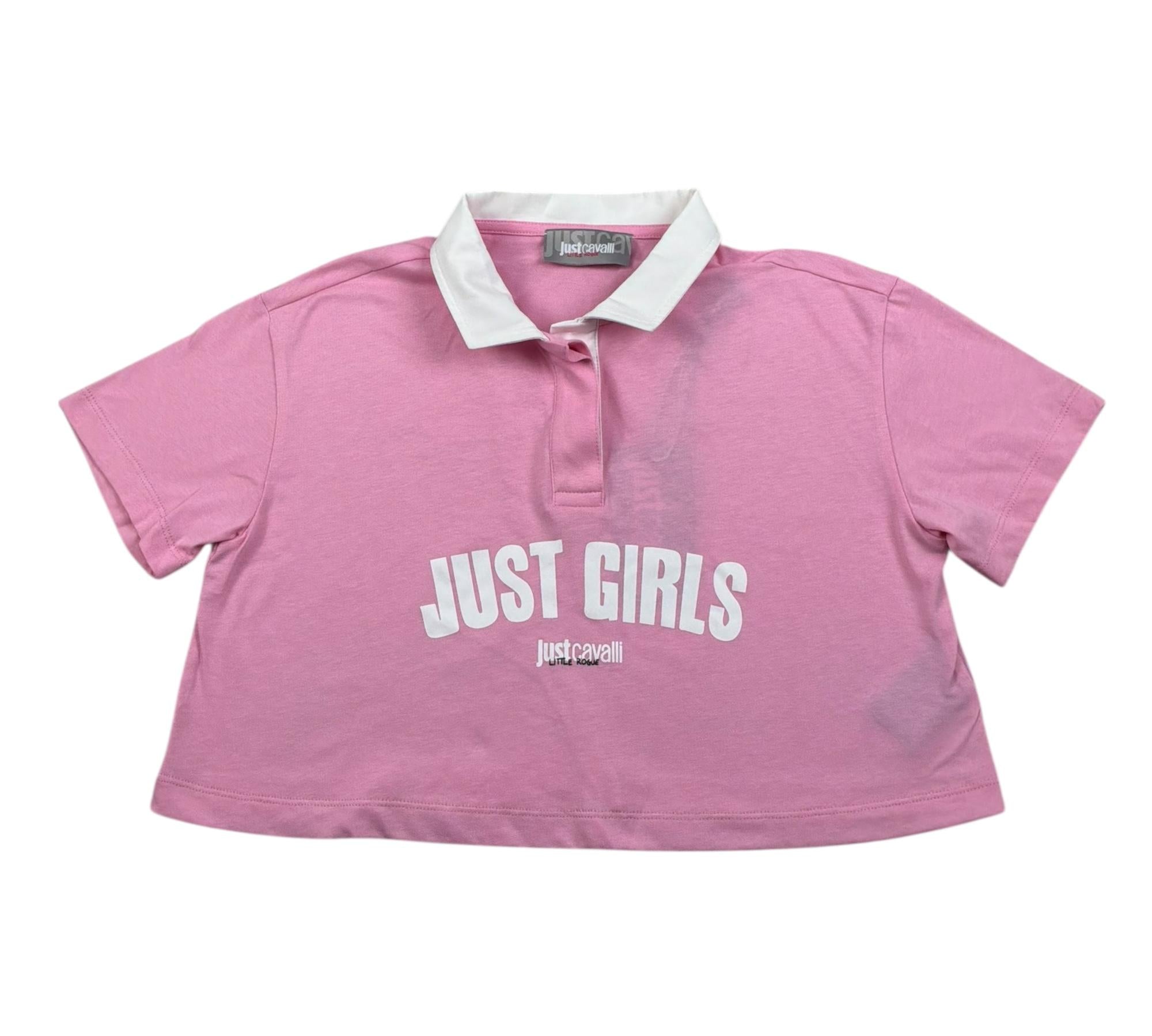 Just Cavalli Polo Mezza Manica Tinta Unita con Colletto per Bambina JGP26043PO ROSA JUST CAVALLI 