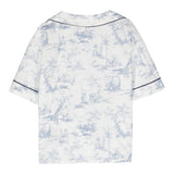 Philosophy Camicia Mezza Manica Tinta Unita Cn Stampa Fantasia Bianco Per Bambina