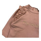 TRUSSARDI shirt girocollo tinta unita con stampa logo Rosa per Neonata TIA25199TS ROSA TRUSSARDI 