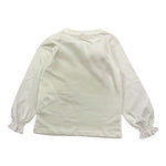PLEASE maglia girocollo tinta unita con stampa Bianco per Bambina ML0530G65J BIANCO PLEASE 