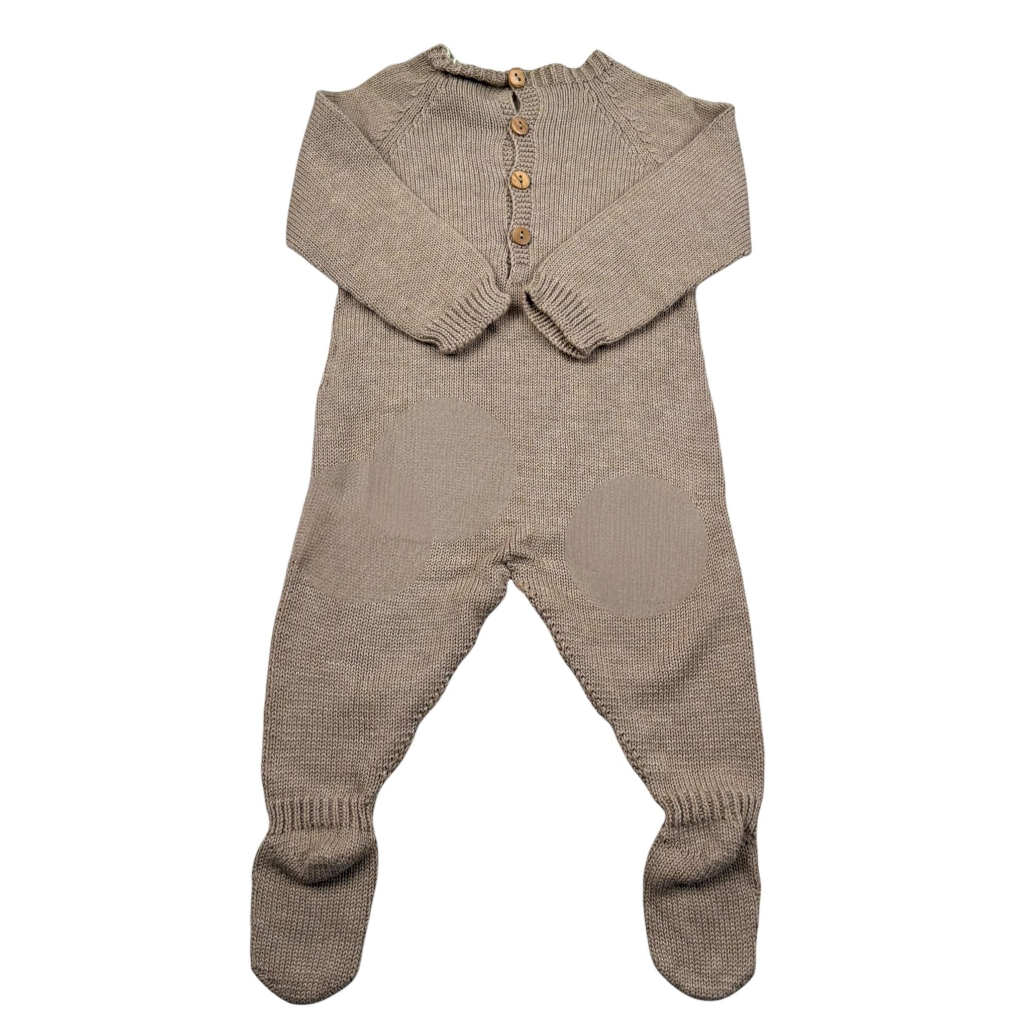 Wedoble Tutina Manica Lunga Tinta Unita con Trafori per Neonato V2507346A BEIGE WEDOBLE 