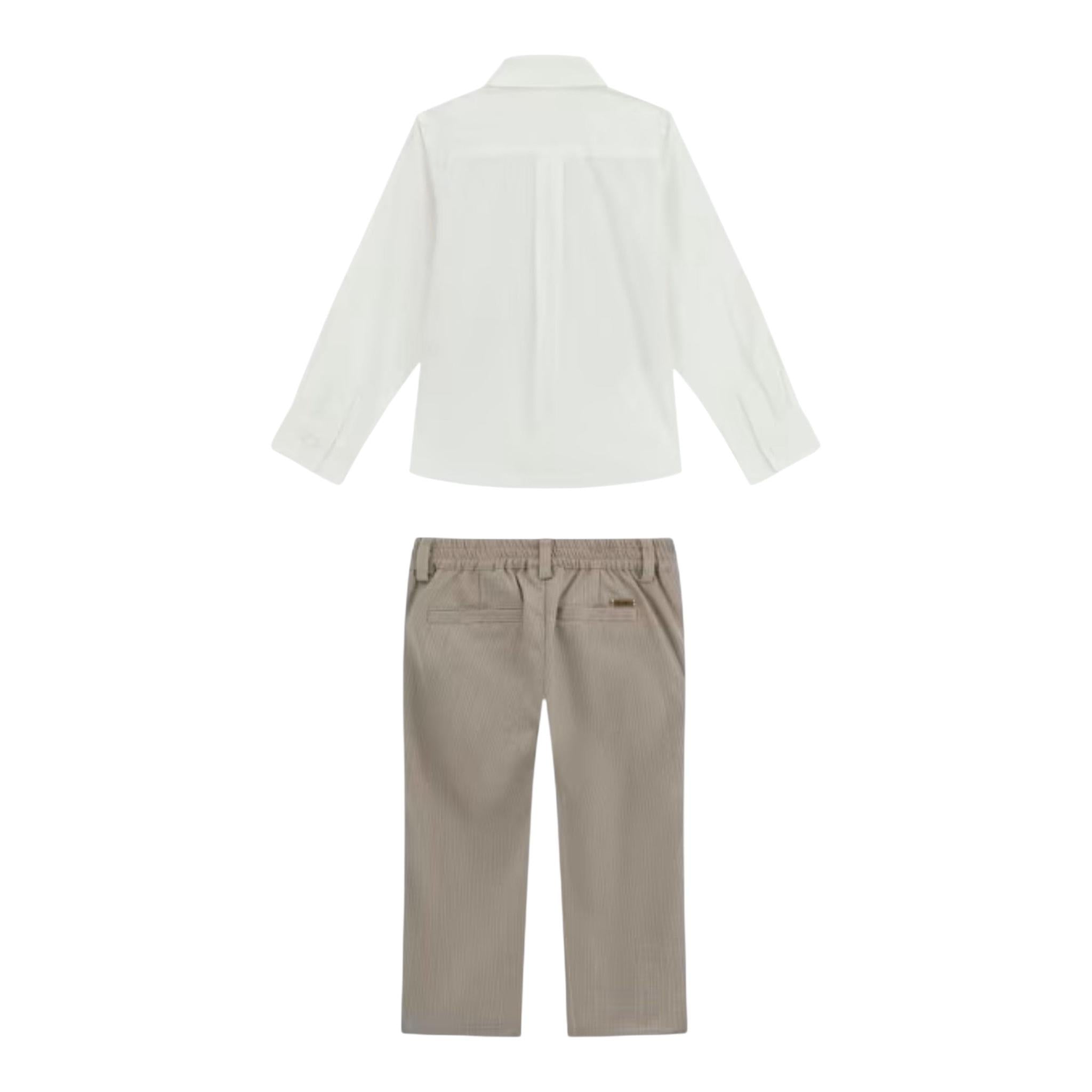 Guess Completo 3 Pezzi Camicia-Pantalone-Papillions per Neonato N5RG03WGTW0 SABBIA GUESS 