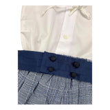 La Stupenderia Completo 3 Pezzi Camicia Body-Bermuda-Papillon Bianco/Blu Per Neonato
