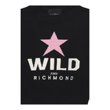 JOHN RICHMOND maglia girocollo tinta unita con stampa in contrasto Nero per Bambina RGA24106MAXX NERO JOHN RICHMOND 