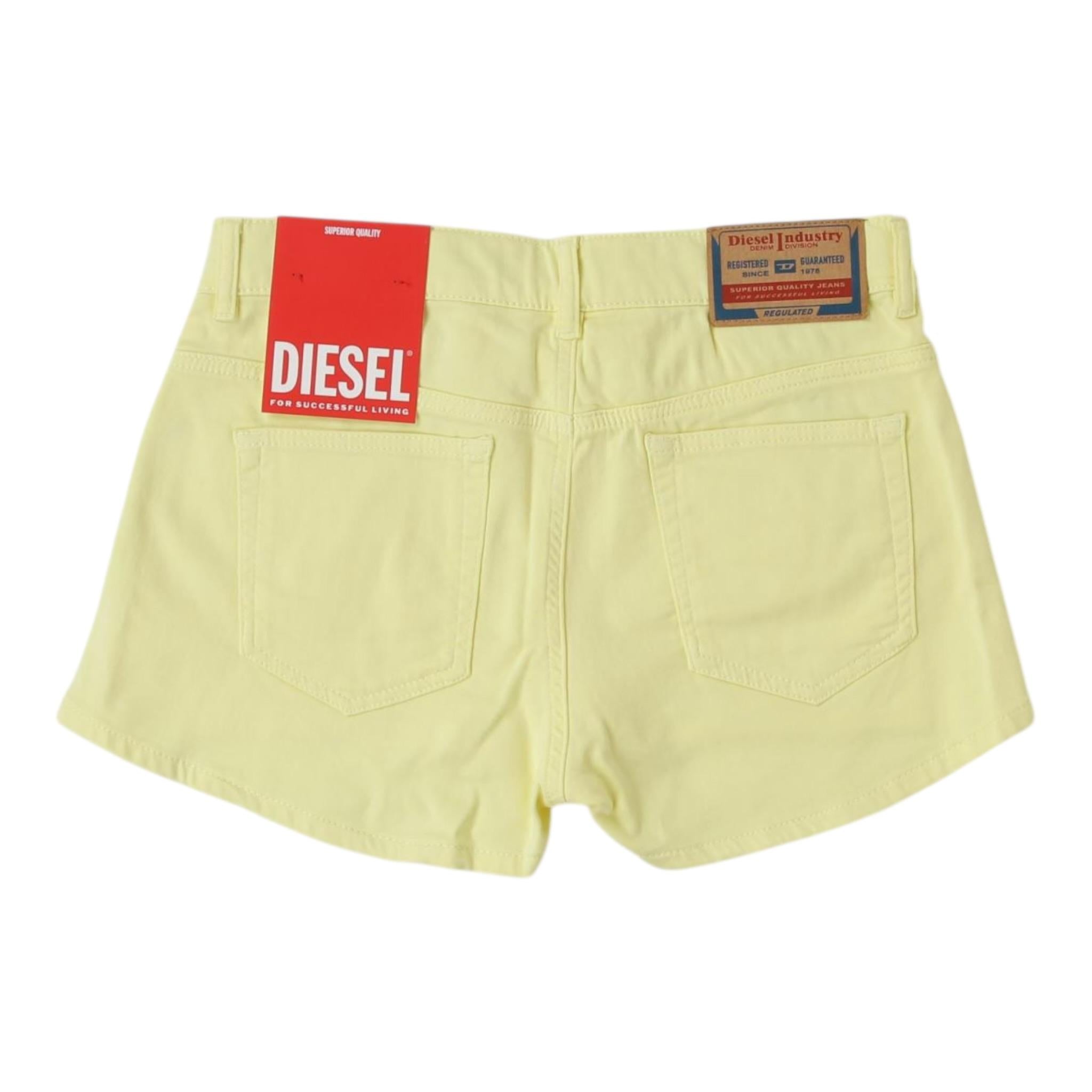 Diesel Short Tinta Unita con Girovita Regolabile per Bambina J01274 GIALLO DIESEL 
