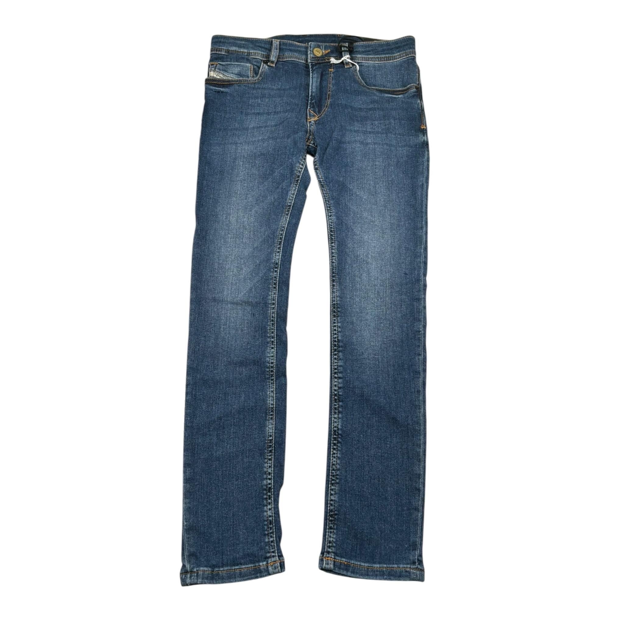 Diesel Jeans Tinta Unita con Girovita Regolabile per Bambino J000509 BLU DIESEL 