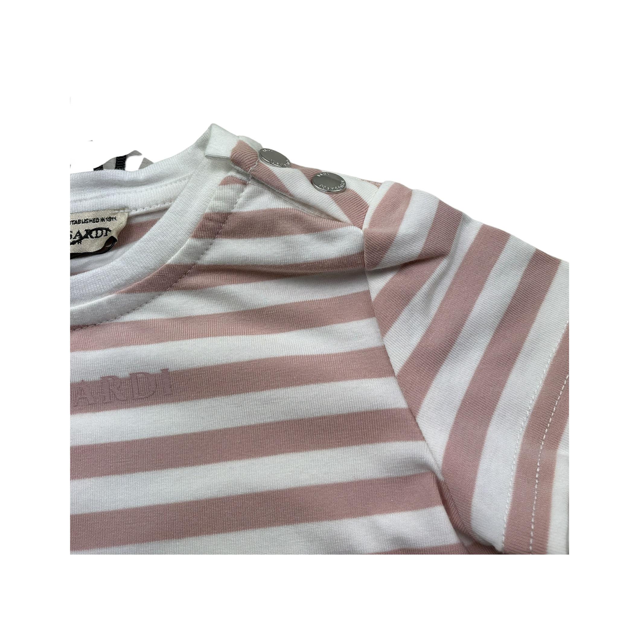 Trussardi T-Shirt Fantasia A Righe per Neonata TIP26121TS BIANCO/ROSA TRUSSARDI 